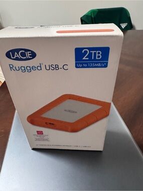 Rugged USB-C 2TB External Hard Drive - Orange